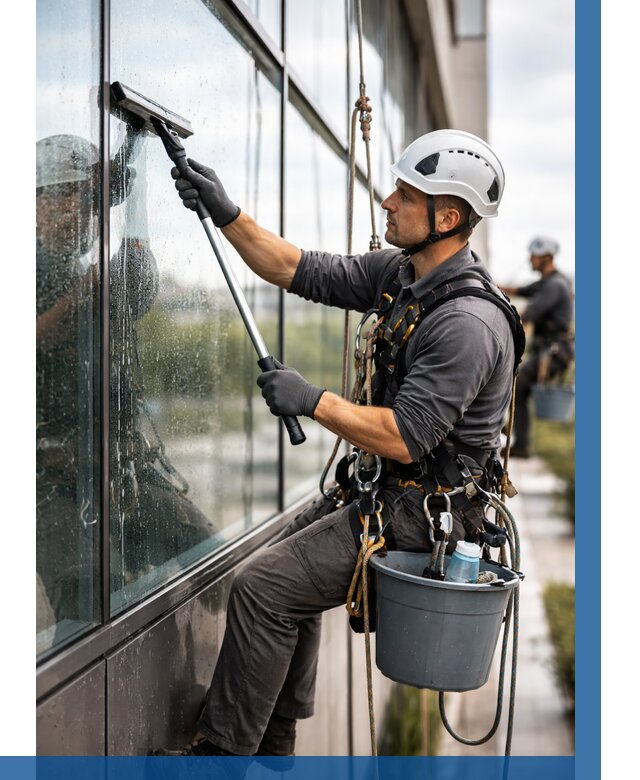 Мойка стеклянных фасадов в Иванове от 207 р. | ВЫСОТНИК-Внв