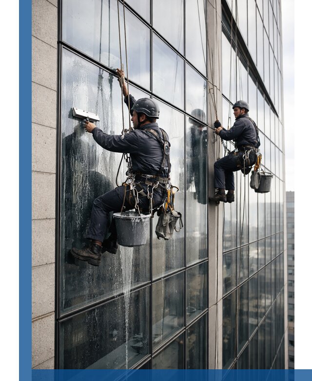 Профессиональная мойка стеклянных фасадов зданий в Иванове