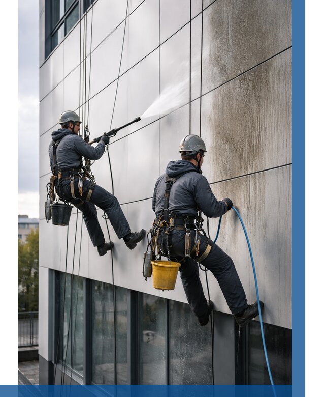 Мойка фасада из композита в Иванове по цене от 310 р. | ВЫСОТНИК-Внв