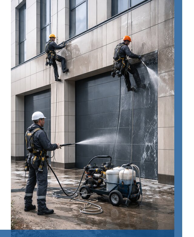 Послестроительная мойка фасада в Иванове от 310 р. | ВЫСОТНИК-Внв