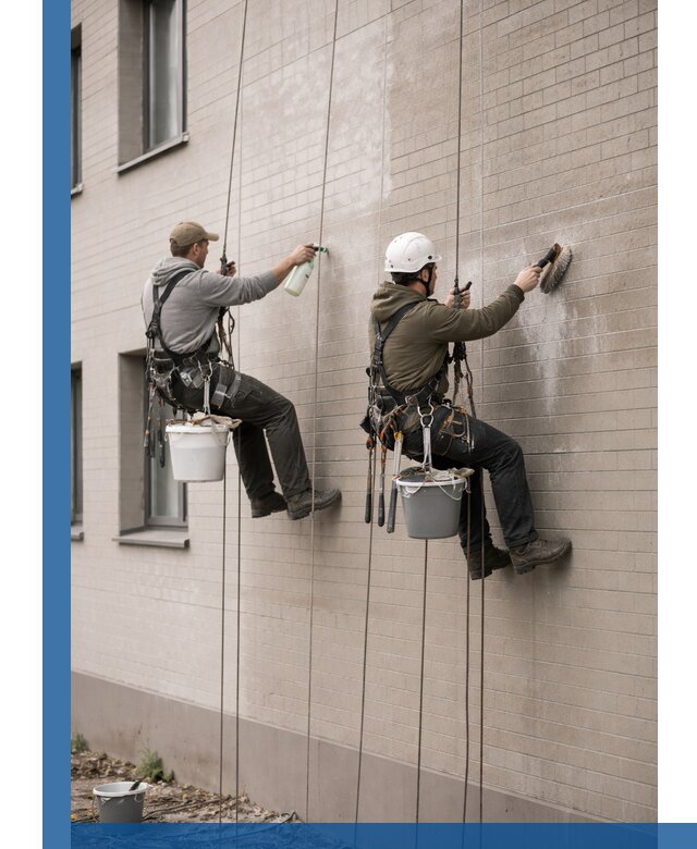 Удаление высолов с фасада зданий в Иванове без повреждений и следов