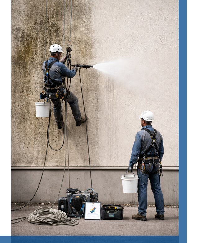 Очистка фасада от плесени в Иванове от 310 р. | ВЫСОТНИК-Внв