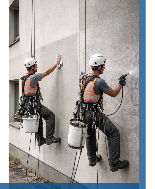 Антиграффити покрытие фасада в Иванове от 620 р. | ВЫСОТНИК-Внв