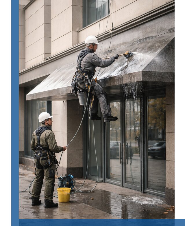 Профессиональная мойка козырьков и навесов в Иванове