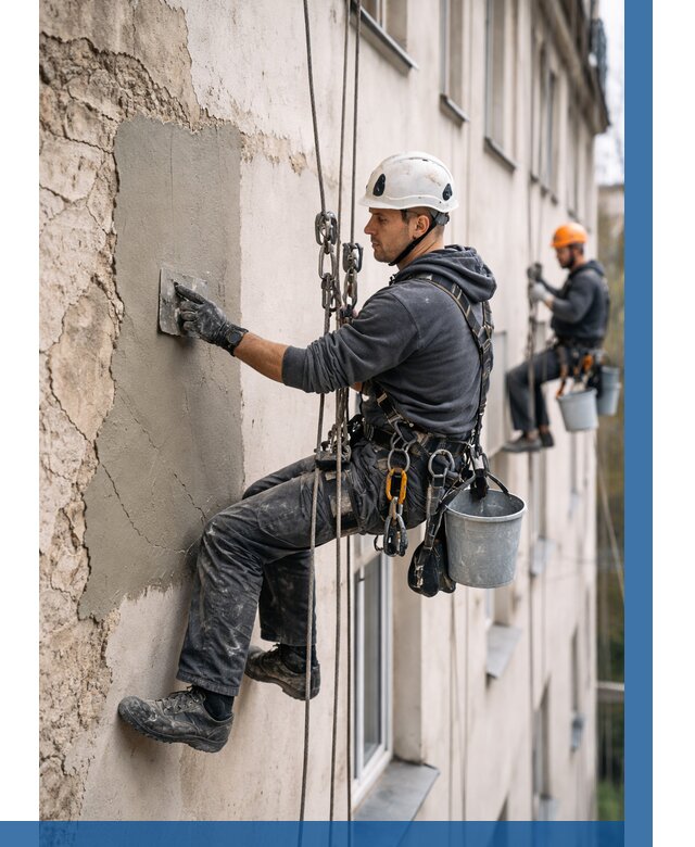 Восстановление штукатурки фасада в Иванове от 1240 р. | ВЫСОТНИК-Внв