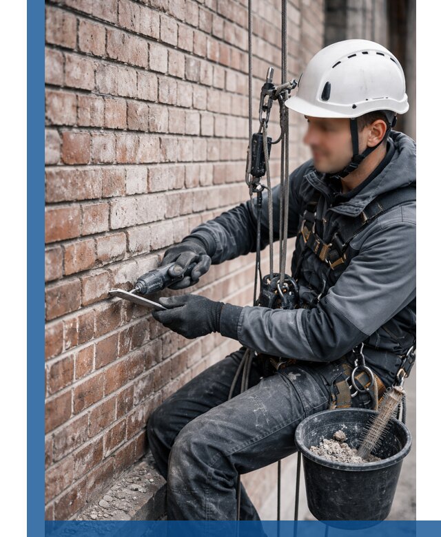 Расшивка кирпичных швов фасадов и стен, ремонт в Иванове