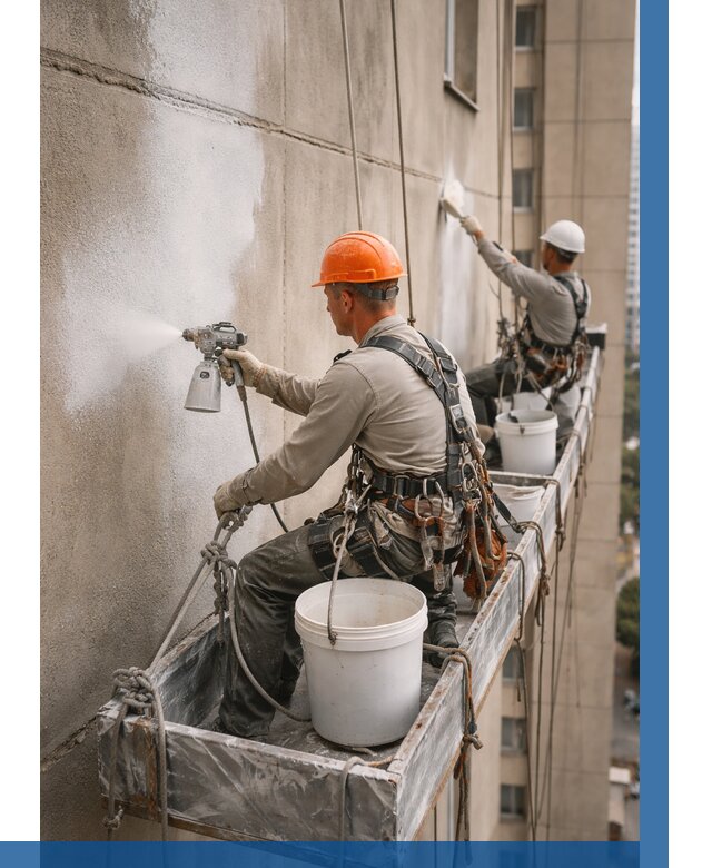 Грунтовка фасада на высоте в Иванове от 124 р. | ВЫСОТНИК-Внв