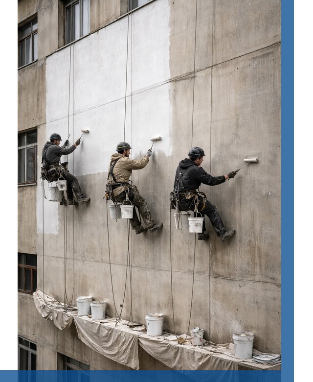 Покраска бетонного фасада в Иванове от 362 р за м2 | ВЫСОТНИК-Внв