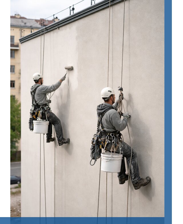 Покраска оштукатуренного фасада в Иванове от 331 р. | ВЫСОТНИК-Внв