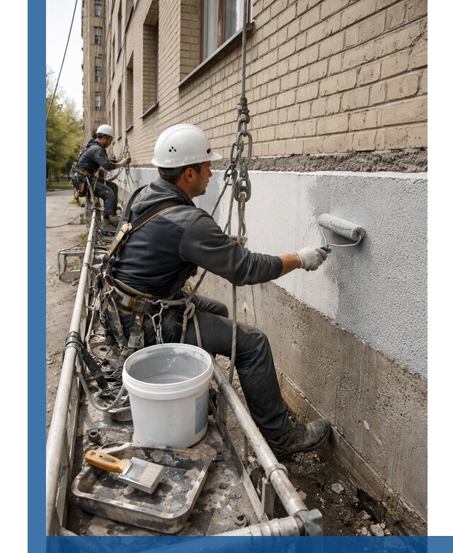 Окраска цоколя здания в Иванове профессионально и надежно