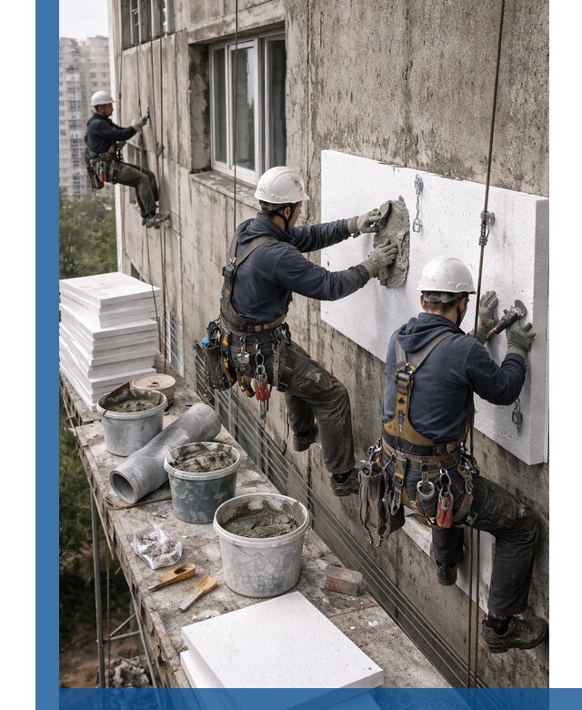 Утепление фасада пенополистиролом в Иванове под ключ