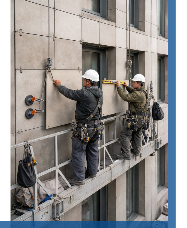 Монтаж керамогранита на фасад в Иванове от 2583 р. | ВЫСОТНИК-Внв