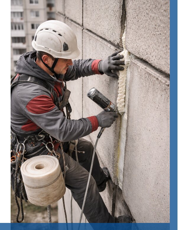 Утепление межпанельных швов в Иванове от 723 р. | ВЫСОТНИК-Внв