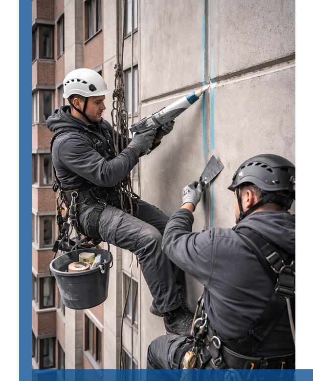 Вторичная герметизация швов фасада и кровли в Иванове