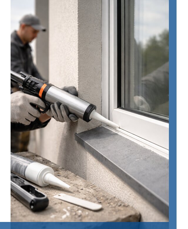 Герметизация монтажных швов окон в Иванове от 672 р. | ВЫСОТНИК-Внв