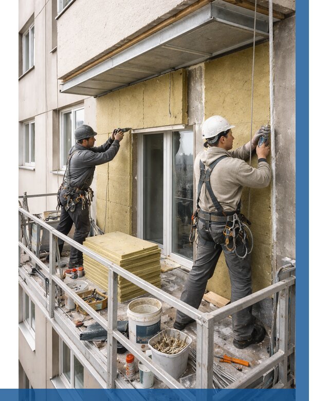 Утепление балкона снаружи в Иванове от 1653 р. под ключ ВЫСОТНИК-Внв