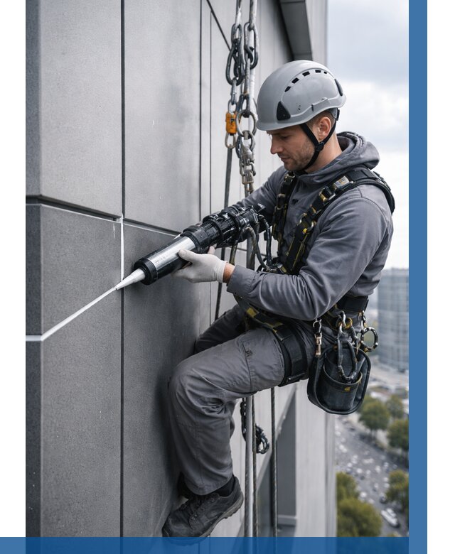 Герметизация стыков фасадных панелей в Иванове от 6716 р.| ВЫСОТНИК-Внв