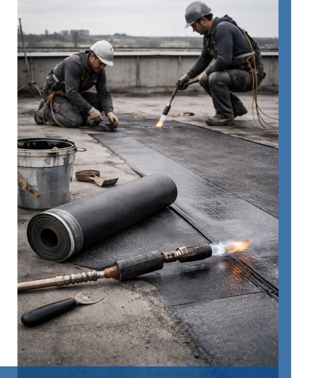 Ремонт рулонной кровли в Иванове от 672 р. | ВЫСОТНИК-Внв