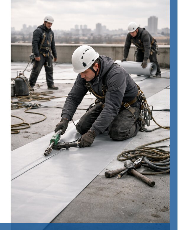 Ремонт мембранной кровли в Иванове от 1860 р./м2 | ВЫСОТНИК-Внв