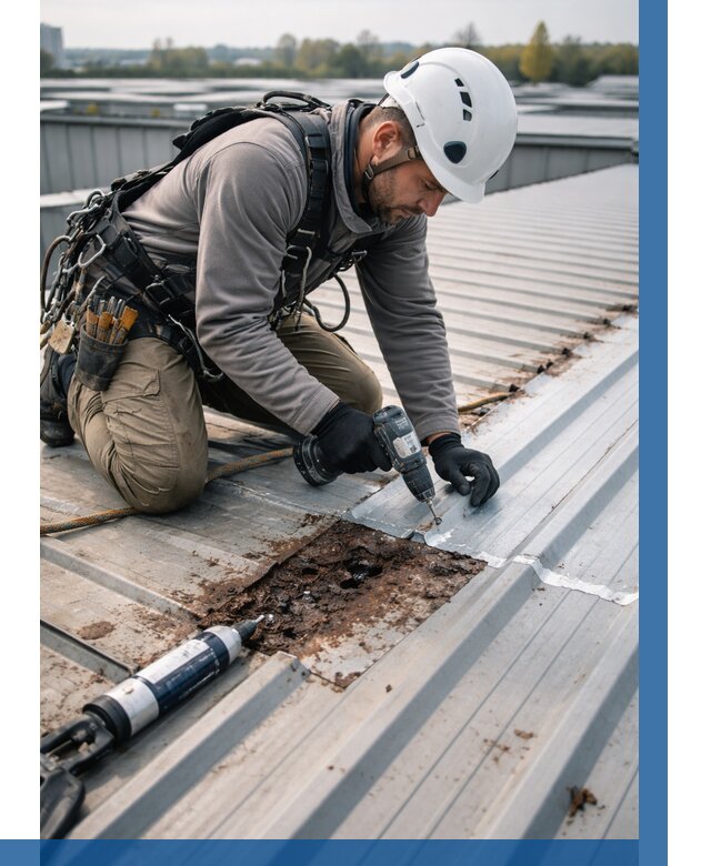 Ремонт профнастила на кровле в Иванове от 723 р. | ВЫСОТНИК-Внв