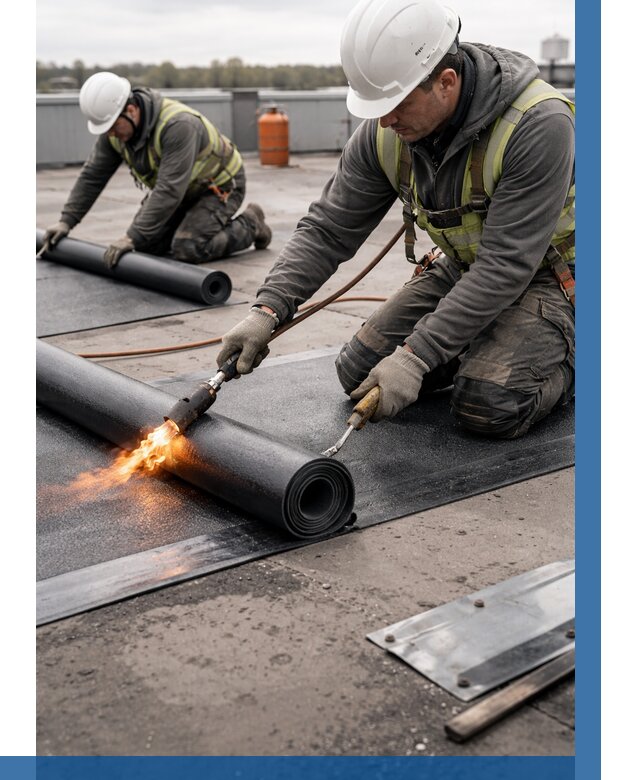 Монтаж наплавляемой кровли в Иванове от 878 р. — ВЫСОТНИК-Внв