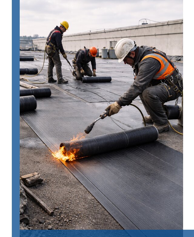 Монтаж наплавляемой кровли в Иванове профессионально