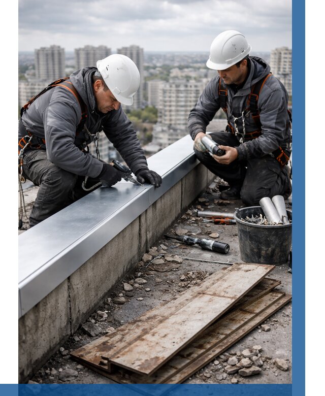 Замена парапетных крышек под ключ в Иванове от 1240 р. | ВЫСОТНИК-Внв