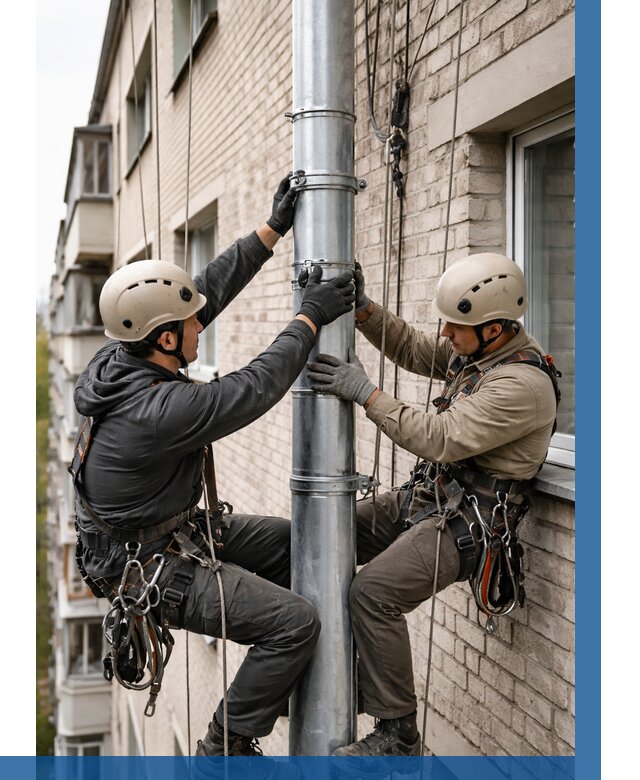 Замена водосточных труб в Иванове от 6716 р. | ВЫСОТНИК-Внв