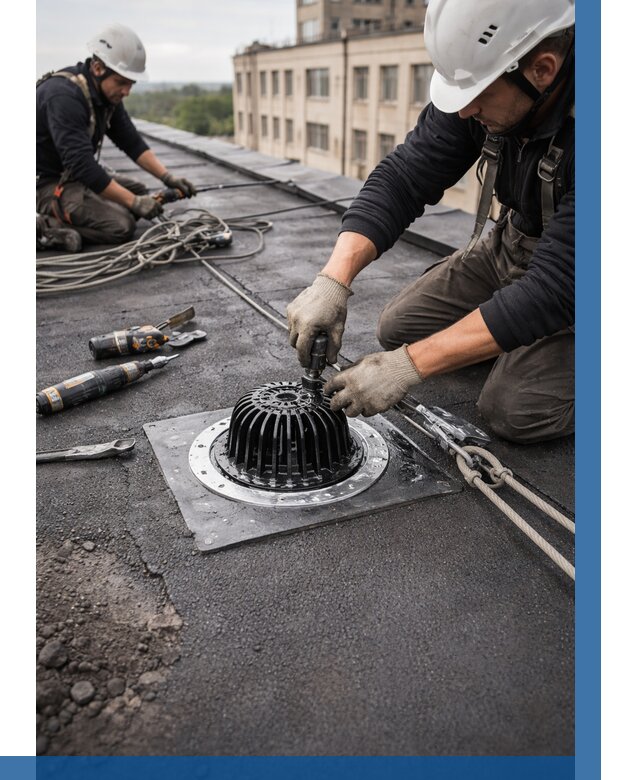 Установка водосточных воронок в Иванове цена от 3616 р. | ВЫСОТНИК-Внв