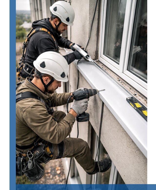 Профессиональный монтаж оконных отливов и отведения воды в Иванове