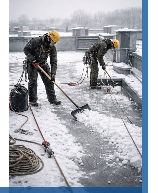 Очистка крыши от снега в Иванове от 7749 р. | ВЫСОТНИК-Внв