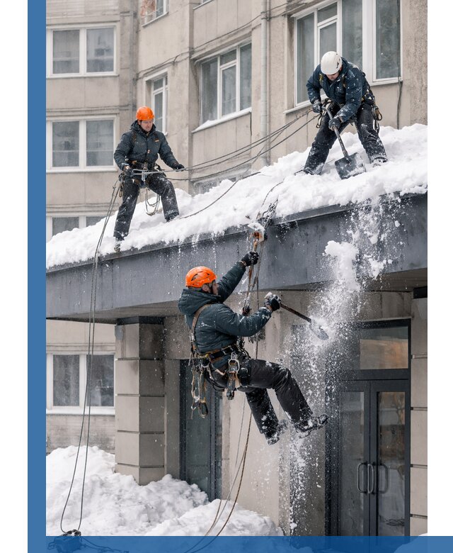 Безопасная очистка навесов от снега в Иванове круглогодично