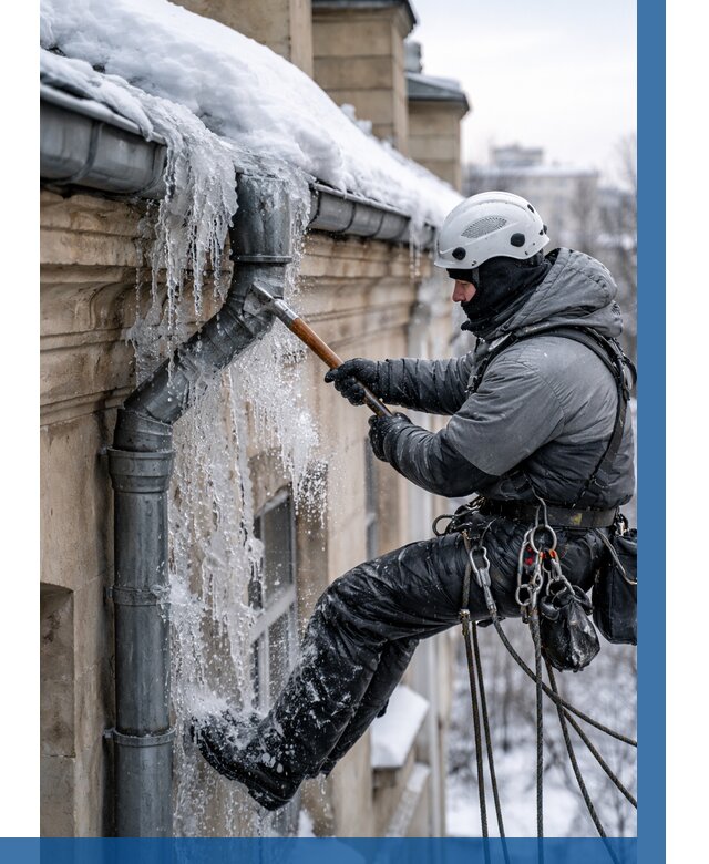 Очистка водостоков от льда в Иванове от 3616 р. | ВЫСОТНИК-Внв