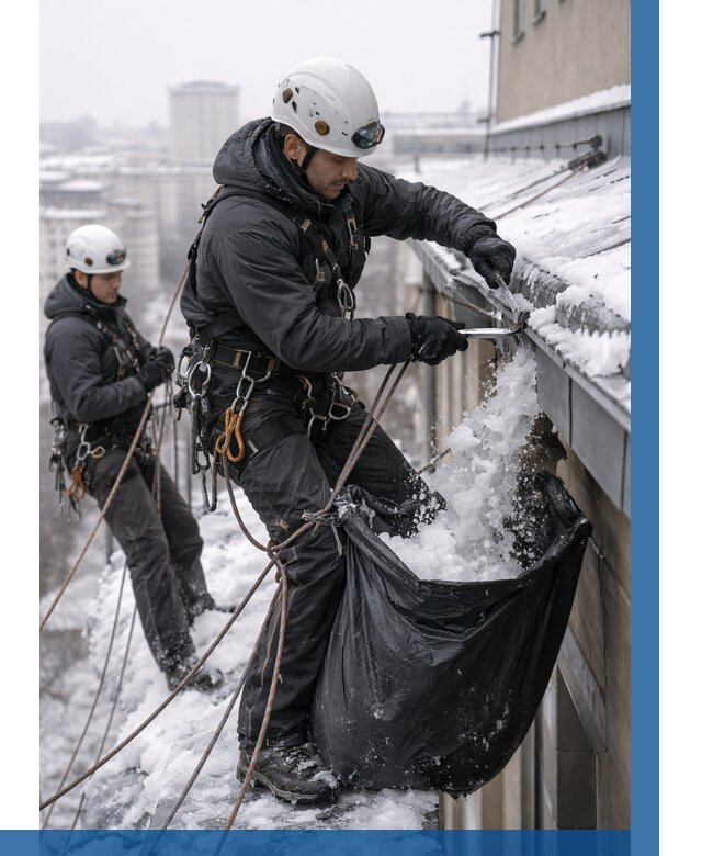 Аварийная очистка крыши в Иванове под ключ от 310 р. | ВЫСОТНИК-Внв