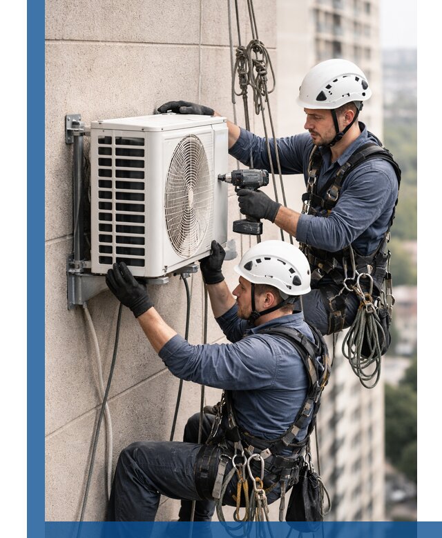 Монтаж внешнего блока кондиционера в Иванове установка и крепление