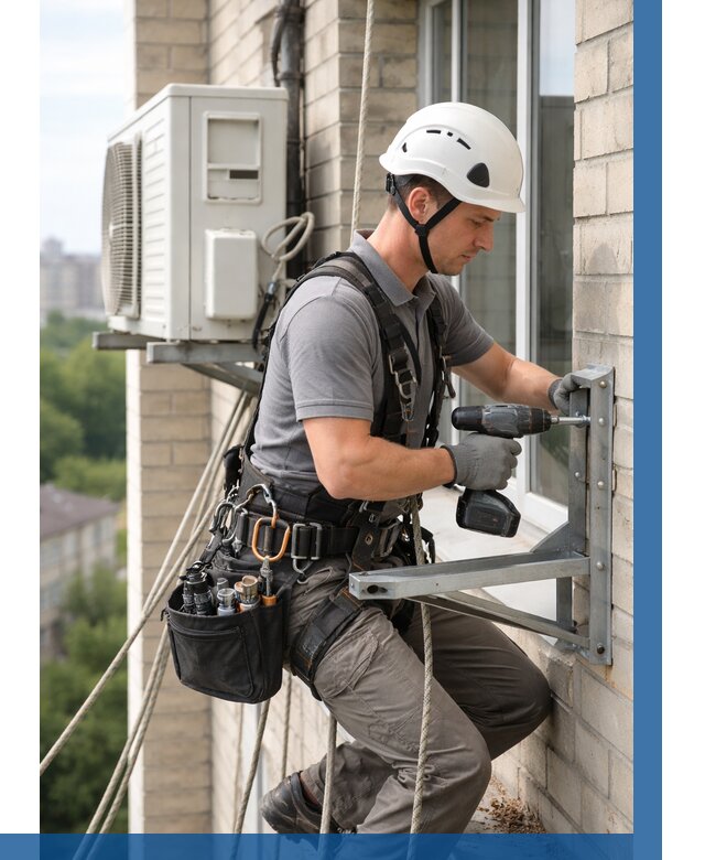 Установка кронштейнов кондиционера в Иванове от 3616 р. | ВЫСОТНИК-Внв