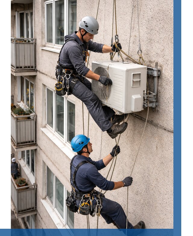 Перенос внешнего блока кондиционера в Иванове от 9299 р.| ВЫСОТНИК-Внв