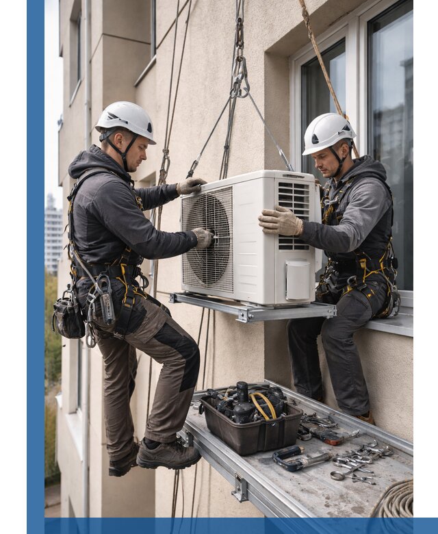 Перенос внешнего блока кондиционера в Иванове с монтажом и крепежом