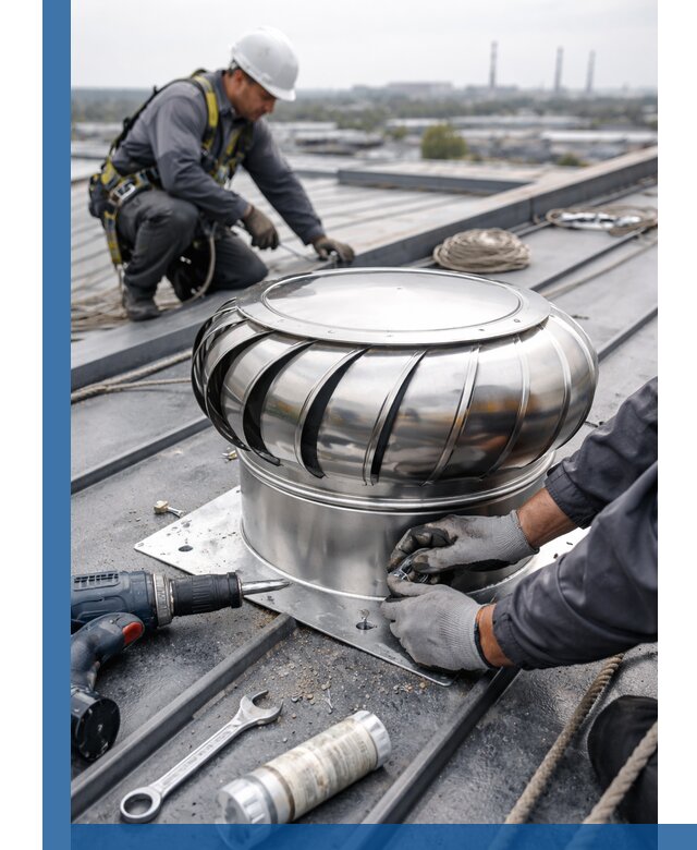 Установка дефлекторов на кровле в Иванове профессионально