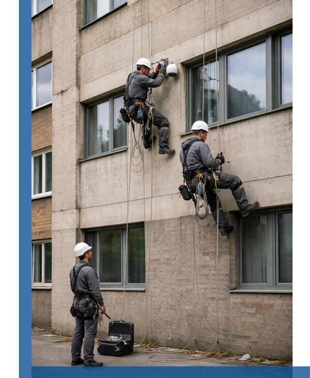Монтаж фасадных камер видеонаблюдения в Иванове под ключ
