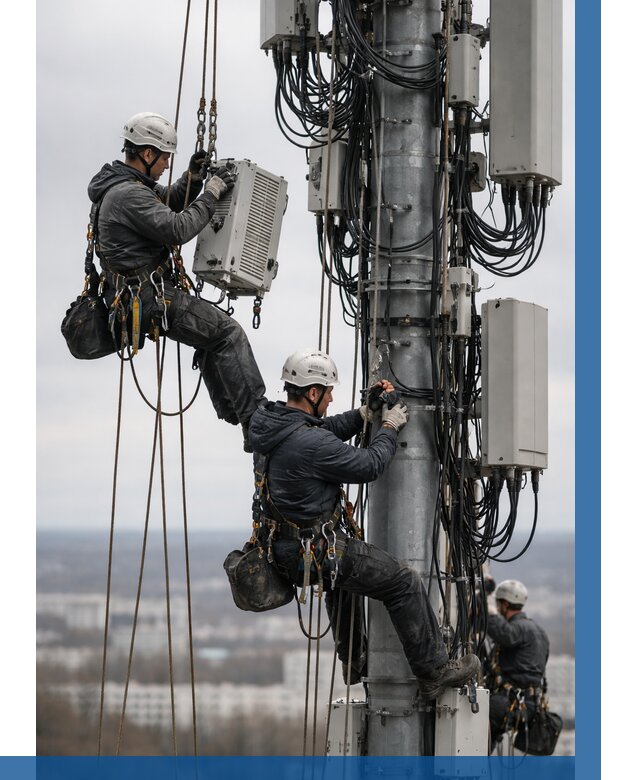 Монтаж оборудования связи на мачте в Иванове от 7749 р. | ВЫСОТНИК-Внв