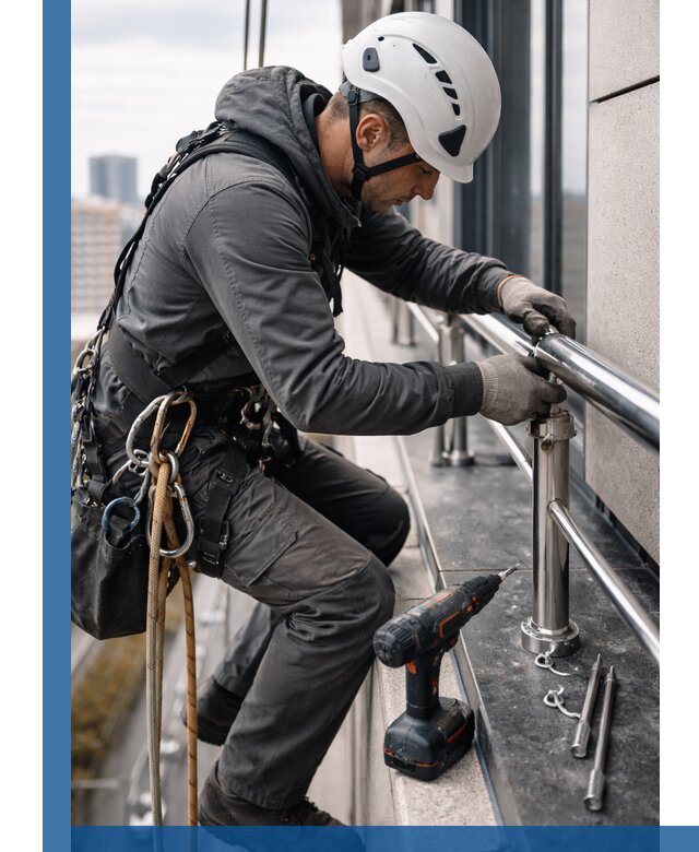 Монтаж ограждений на высоте в Иванове для зданий и конструкций