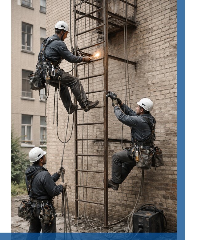 Ремонт пожарной лестницы в Иванове от 7749 р. | ВЫСОТНИК-Внв