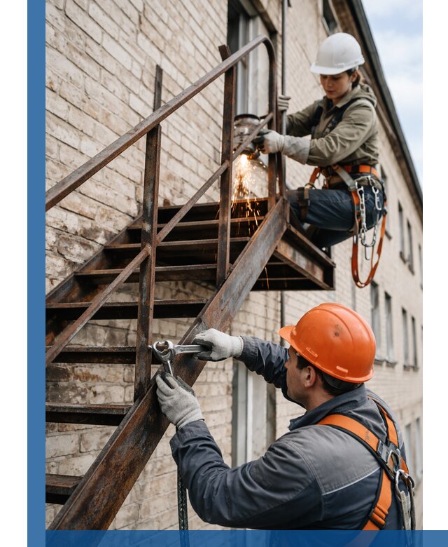 Ремонт и восстановление пожарных лестниц с выездом в Иванове