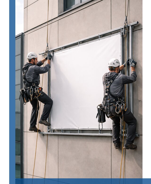 Монтаж наружной рекламной вывески в Иванове под ключ