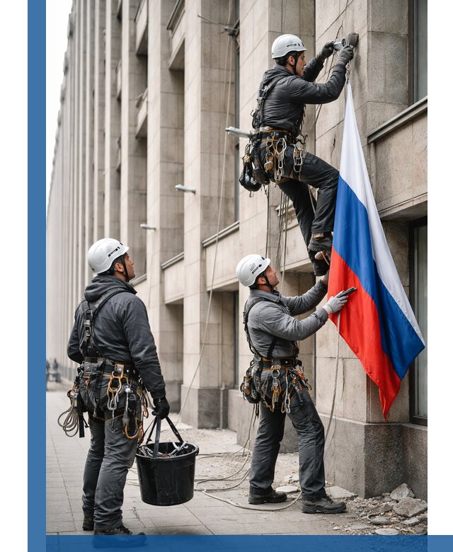 Профессиональная установка флагов на фасаде в Иванове