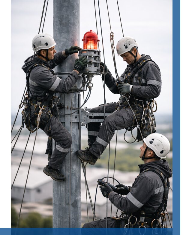 Монтаж заградительных огней в Иванове от 8782 р. | ВЫСОТНИК-Внв