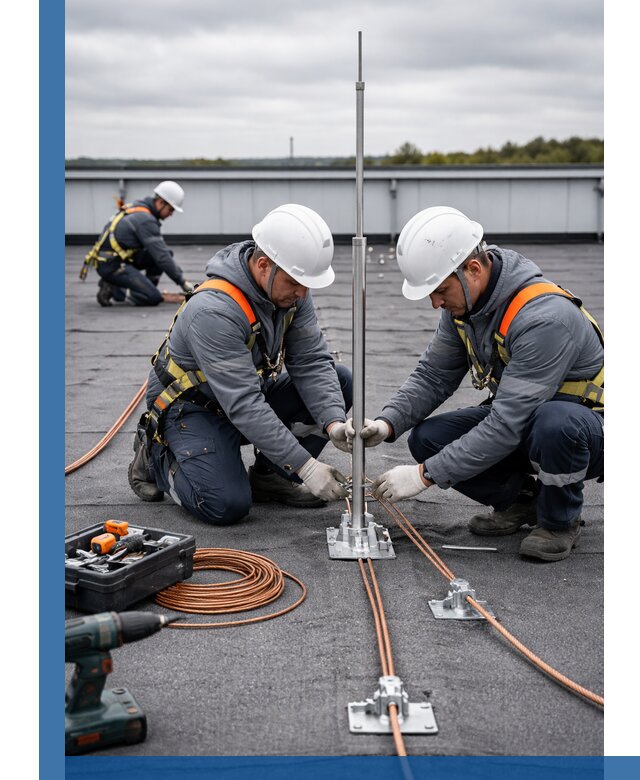 Монтаж молниезащиты на кровле в Иванове под ключ с гарантией