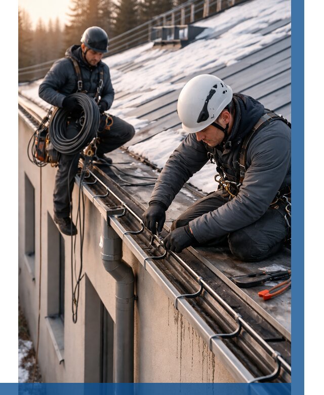 Монтаж греющего кабеля на кровле в Иванове от 465 р. | ВЫСОТНИК-Внв