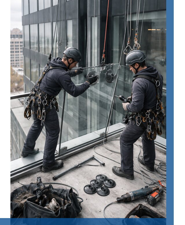 Монтаж стеклянных ограждений в Иванове от 2583 р. | ВЫСОТНИК-Внв